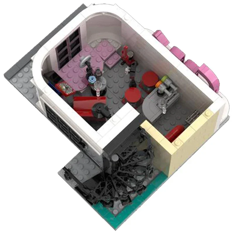 Moc Mattoni da costruzione City Street View Modello Auto Dealership Tecnologia Blocchi modulari Regali Giocattoli per bambini Set fai da te Assemblaggio