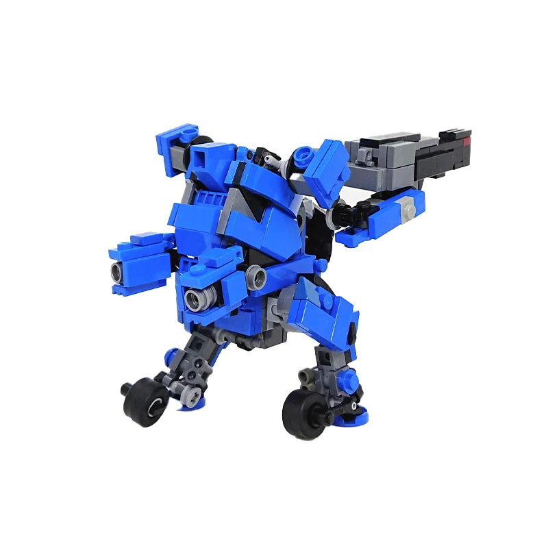 Moc Mecha Serie dunkelblau Baustein Roboter DIY Modell Puzzle Sammlung Experten Ziegel Spielzeug Bildung für Kinder Weihnachten Geschenke