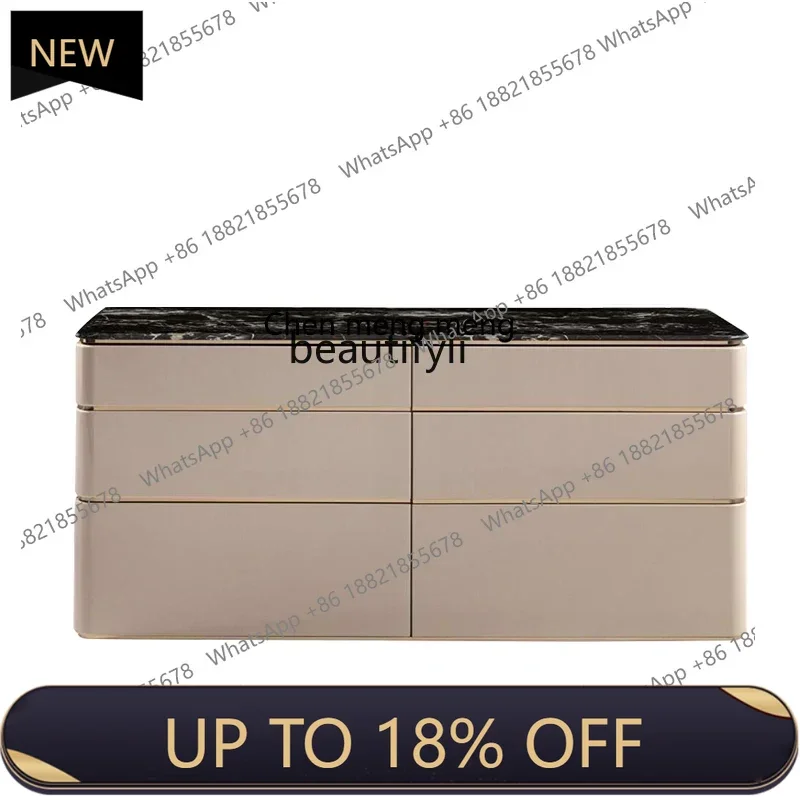

P178 Modern Light Luxury Chest of Drawers Living Room Home Storage Organizer Bedroom Chest of Drawer Italian Style