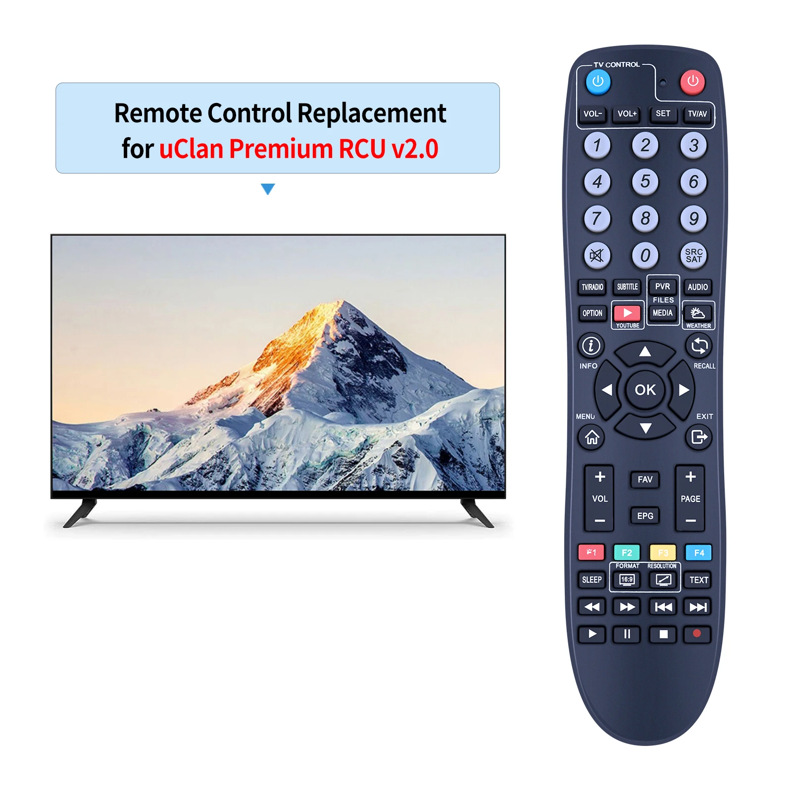 Remote control for uClan Premium RCU v2.0 Denys Receivers