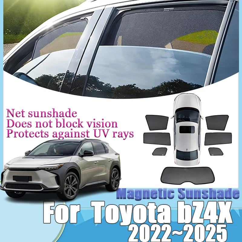 

Car Mesh Sunshade For Toyota bZ4X 2022 2023 2024 2025 Accessories Magnetic Stickers Sunshade UV Blocking Visor Tools Accessories