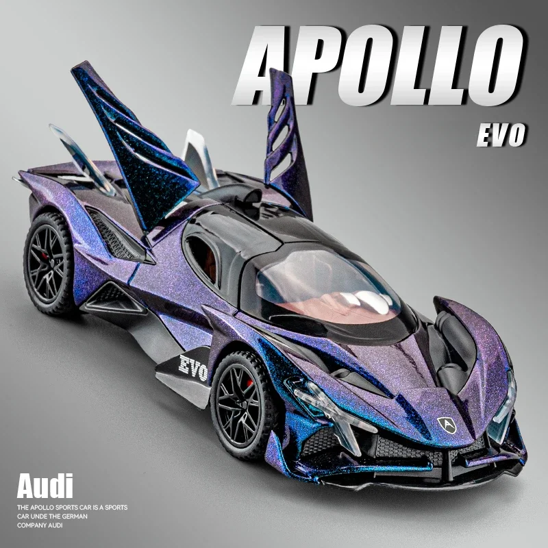 

1:32 Apollo Project EVO Supercar Simulation Model Sound Light Children's Toy Collectibles Birthday gift Miniature Voiture