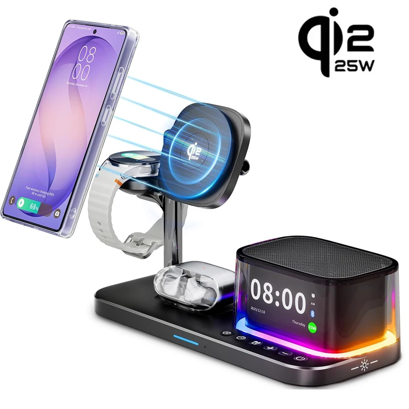 qi2-25w-magnetic-wireless-charger-stand-bluetooth-speaker-fast-charging-for-samsung-s26-s25-z-fold-7-galaxy-watch-ultra-8-7