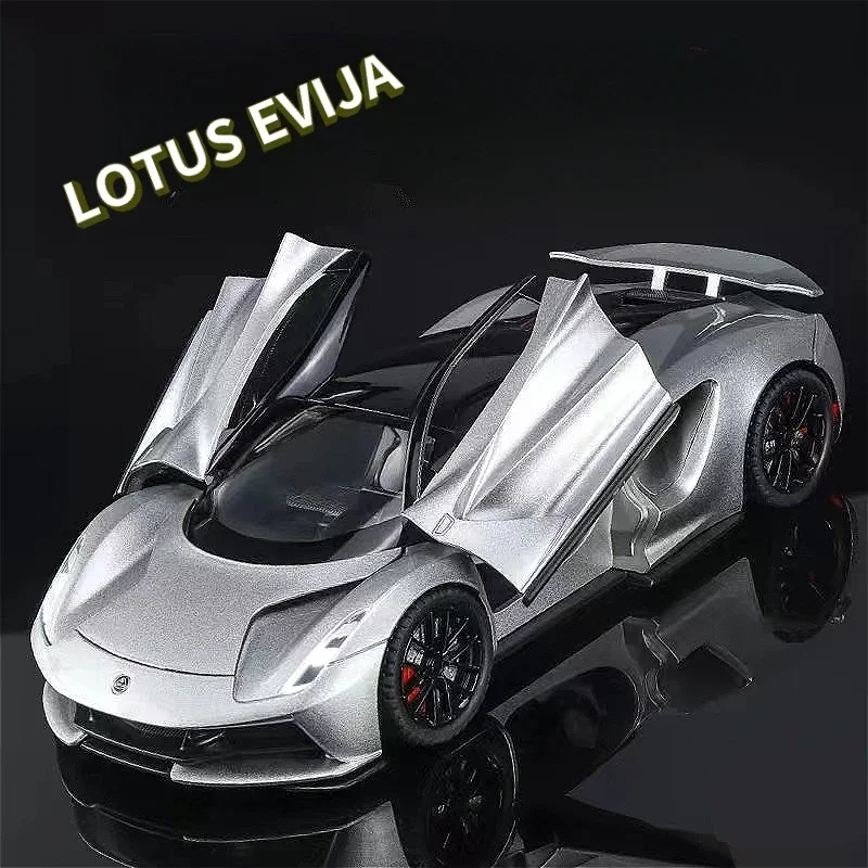 1:32 Lotus EVIJA Alloy Pure Electric Sports Car Model Diecasts Metal Super Race Car Vehicles Model Sound and Light Kids Toy Gift