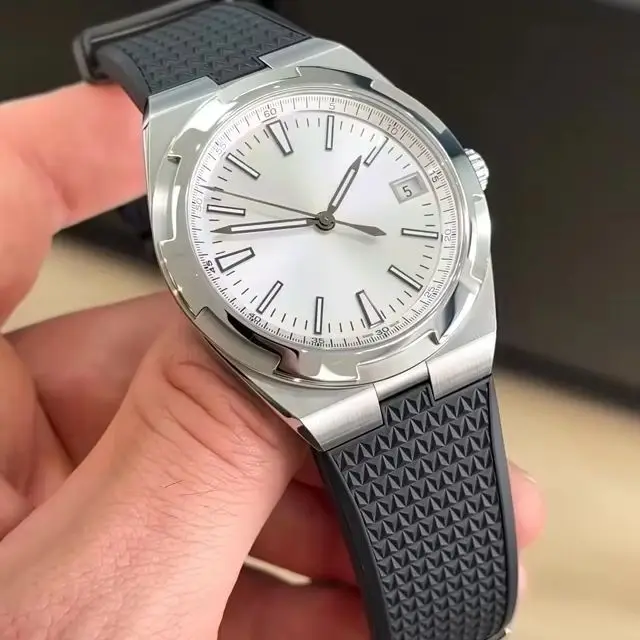 Luxury Aftermarket FKM Rubber Replacement Strap for Vacheron Constantin Overseas 4500V 5500V 7900V, Premium Quick Release Band