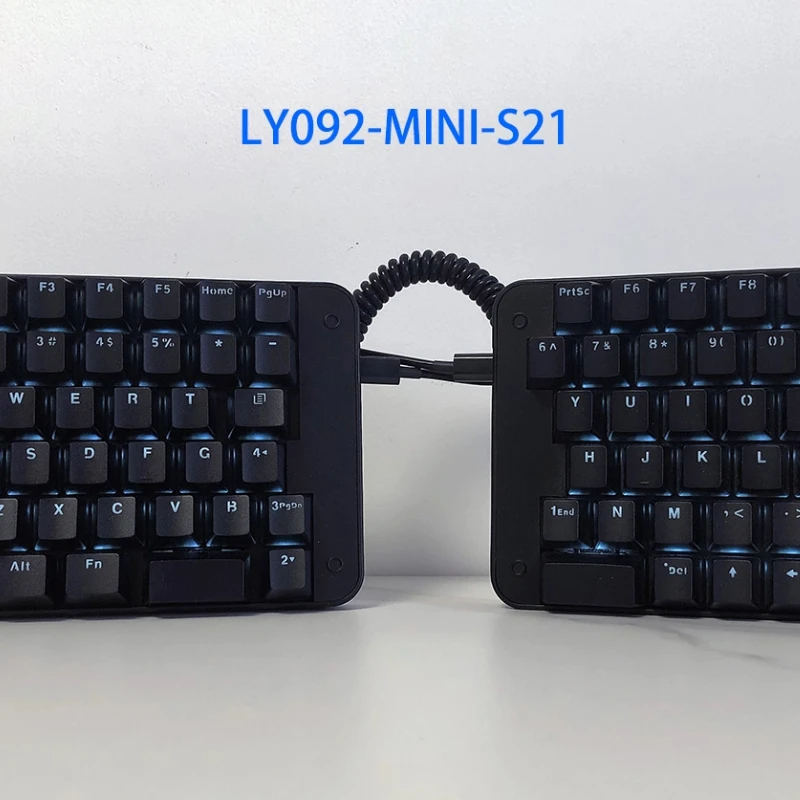 

LY092-MINI-S21 Wired Split Keyboard Kit Customized RGB Hot Swap Ergonomics Single Mode Split Keyboard Left Right Hand Keyboard