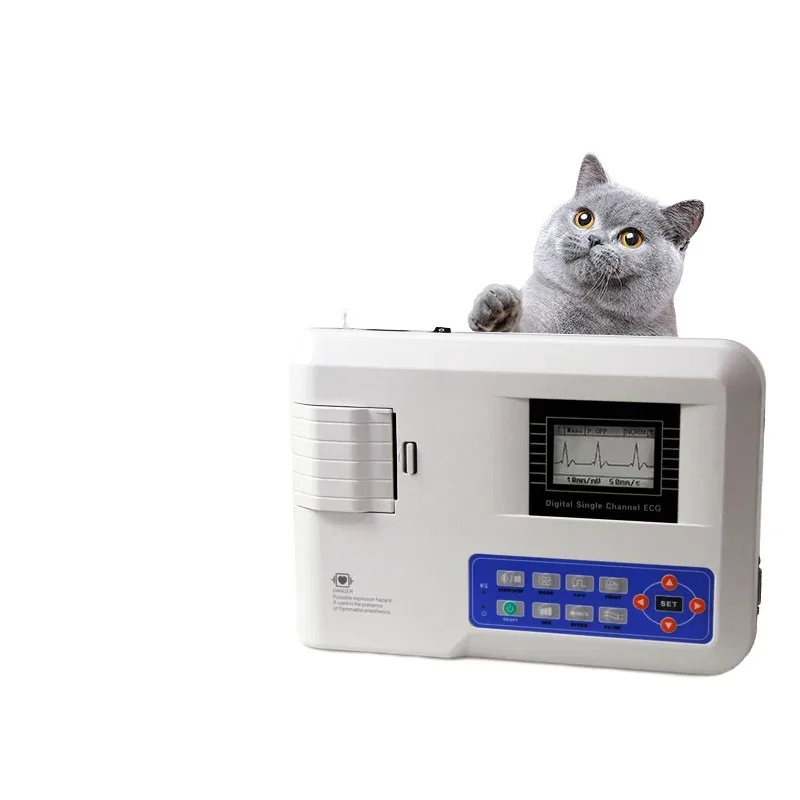 Channel Portable Veterinary Electrocardiograph  machine for Cats Dogs Pet Diagnostic Equipment Single
