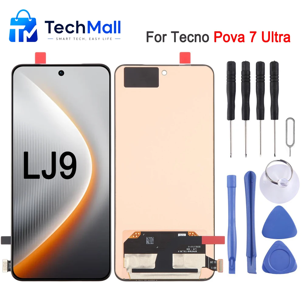lj9-amoled-lcd-screen-for-tecno-pova-7-ultra-lj9-667''-phone-display-touch-screen-full-assembly-repair-replacement-spare-part