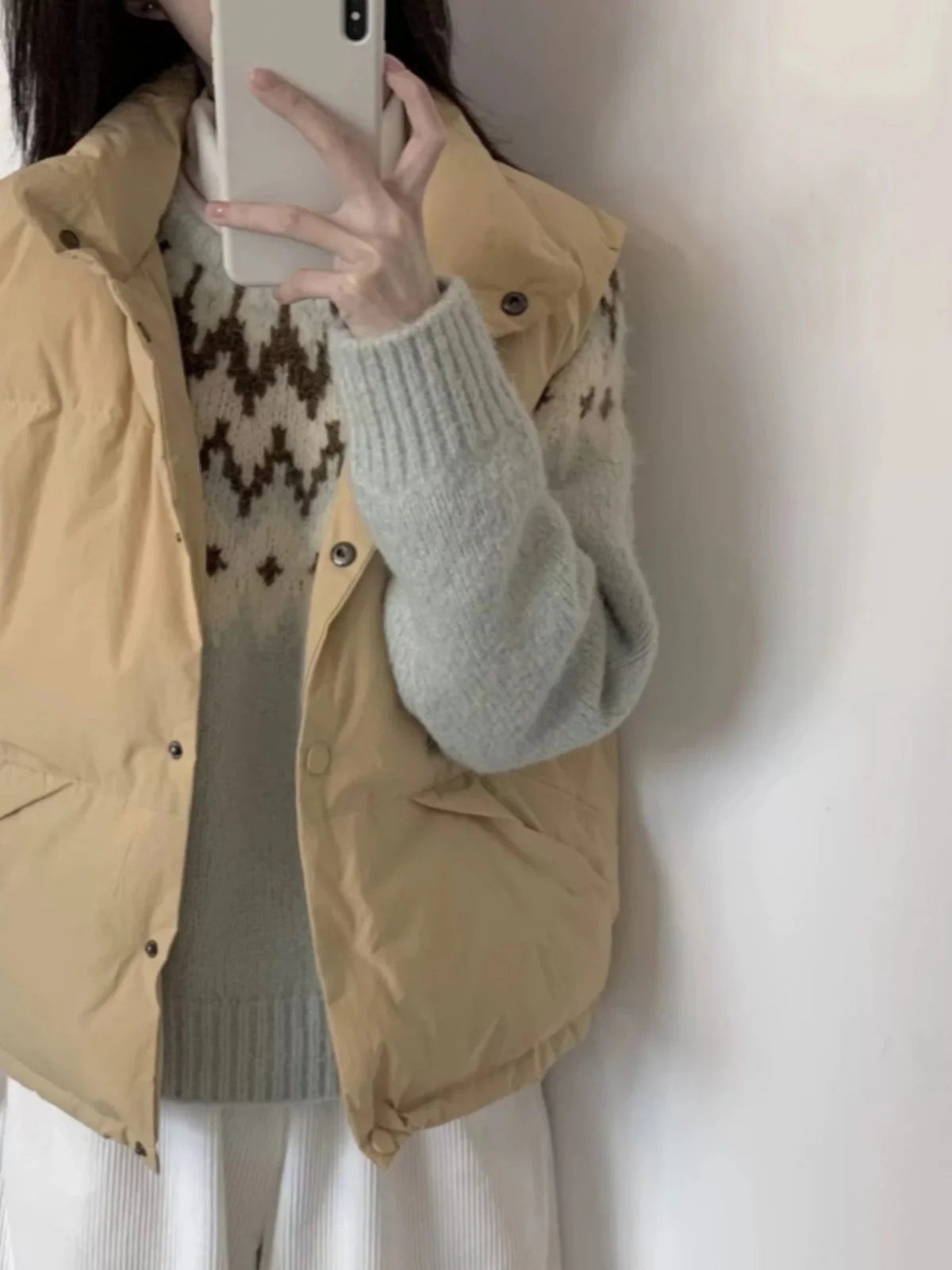 เสื้อสเวตเตอร์ถักลายแฟร์ไอล์อเนกประสงค์สำหรับผู้หญิง ฤดูใบไม้ผลิ ฤดูใบไม้ร่วง 2025 ทรงหลวม สไตล์ลำลอง คอกลม ถักนิตติ้ง เสื้อแฟชั่นสำหรับผู้หญิง เหมาะสำหรับใส่ไปทำงาน