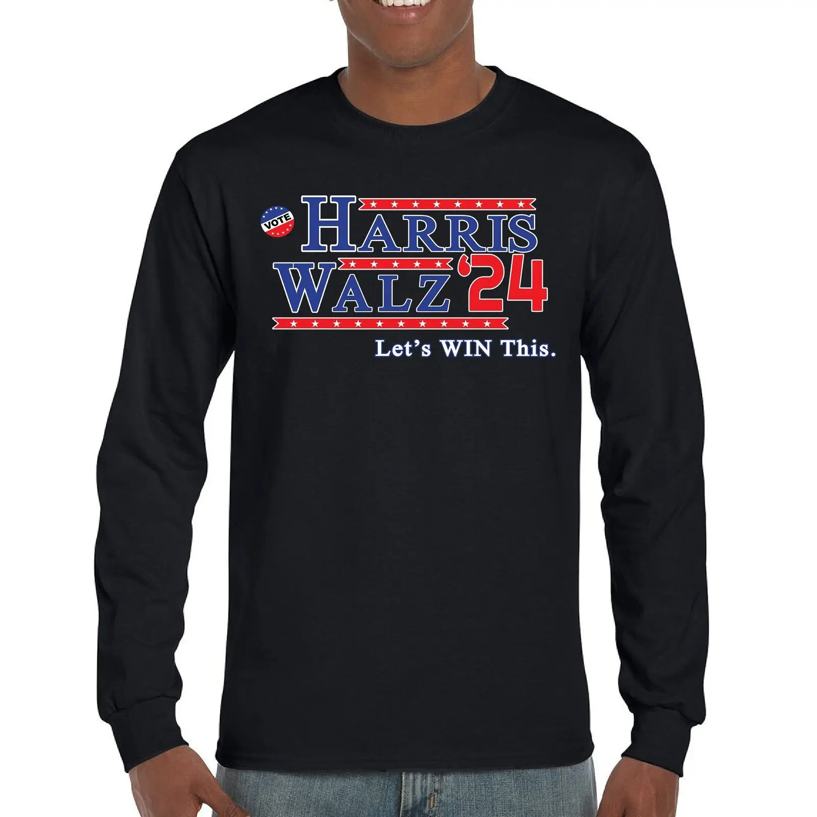 

Vote Harris Walz 2024 Long Sleeve T-shirt President I'm Speaking Kamala 47 Tim