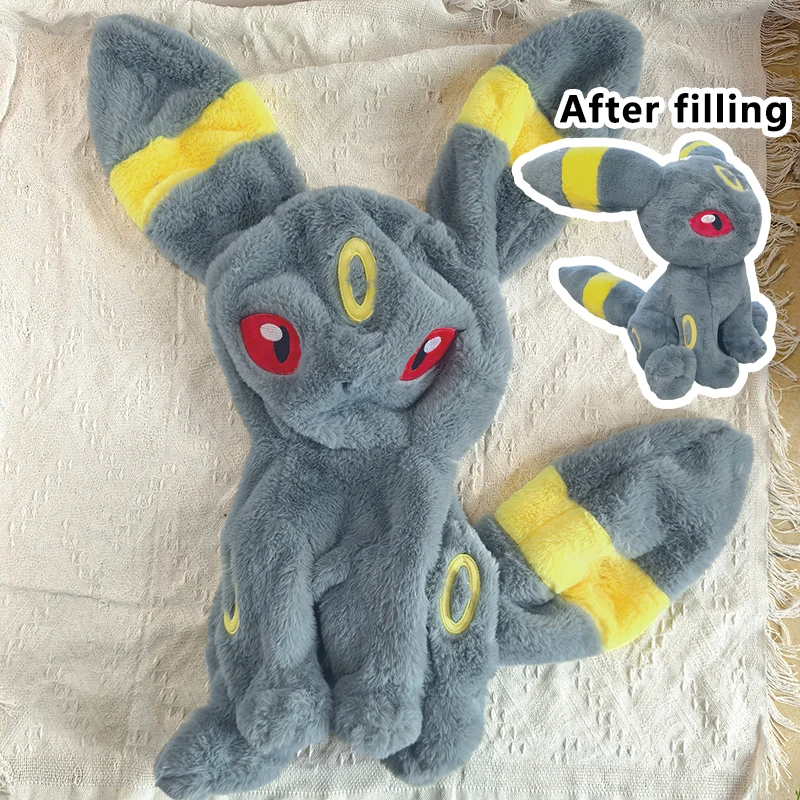 

60 см Umbreon плюшевые игрушки Pokémon Plushie Kawaii аниме руководство полуфабрикат кожаная кобура подушка Покемон подарок для детей Рождество