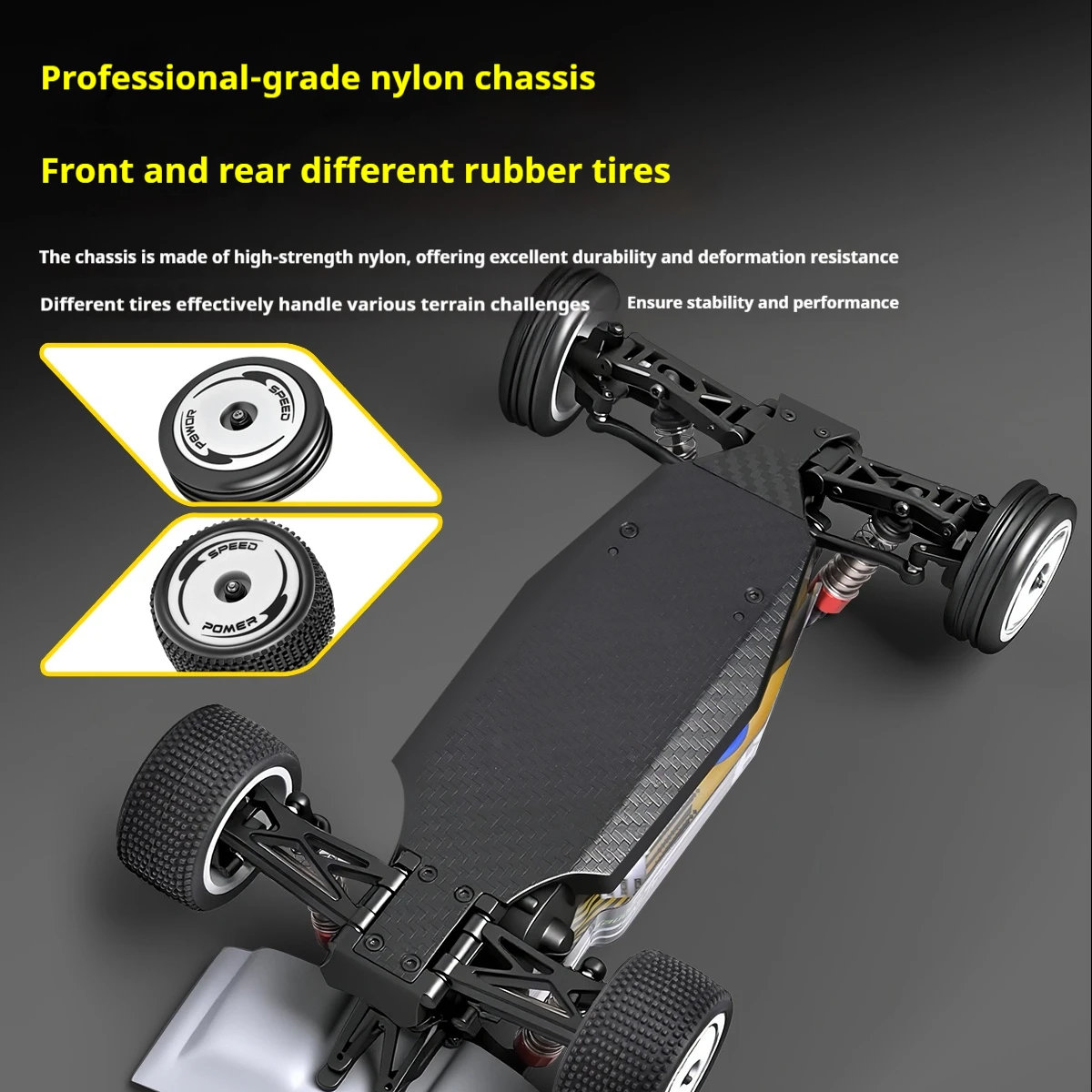 Wl 244016 1:24 Scale Remote-Controlled Electric Racing Baja Car High-Speed Two-Wheel Drive Rc Car Toy Kids Birthday Xmas Gift