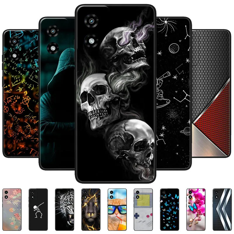 

For Motorola Moto G04 4G Phone Case Soft Silicone Back Cover For Moto G04S 4G Case Luxury Black TPU Shockproof Funda Shell