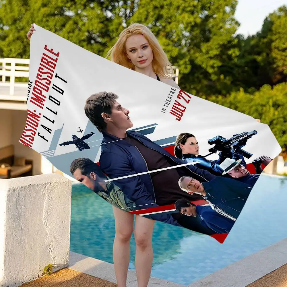 Movie Mission Impossible Microfiber Beach Towel Absorbent Quick dry Soft Yoga Swimming Resort Mountain Climbing Towel