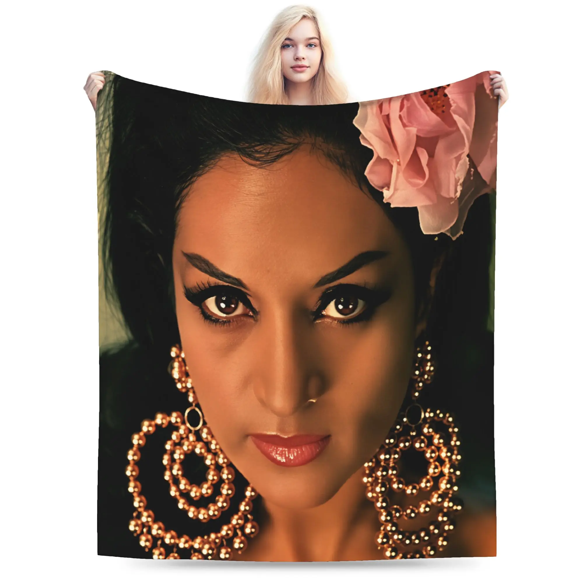 Lola Flores Cozy Blankets  Funny Travel Bedding Throws Couch Chair Flannel Bedspread Sofa Bed Cover
