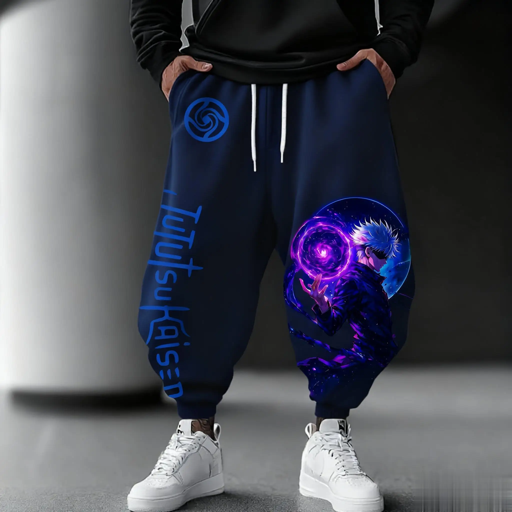 Herbst Trendy Neue männer Jogginghose Anime Jujutsu Kaisen Drucken Lose Beiläufige Hosen Y2k Kleidung Street Hip-hop Hosen Cosplay