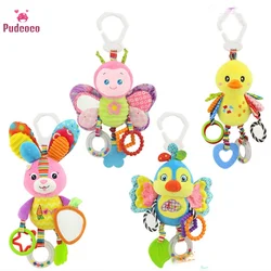 Pudcoco Brand Cute Crib Cot Pram Hanging Rattles For Baby Stroller&Car Seat Ringing Stuffed Plush Animals Baby Toy Education