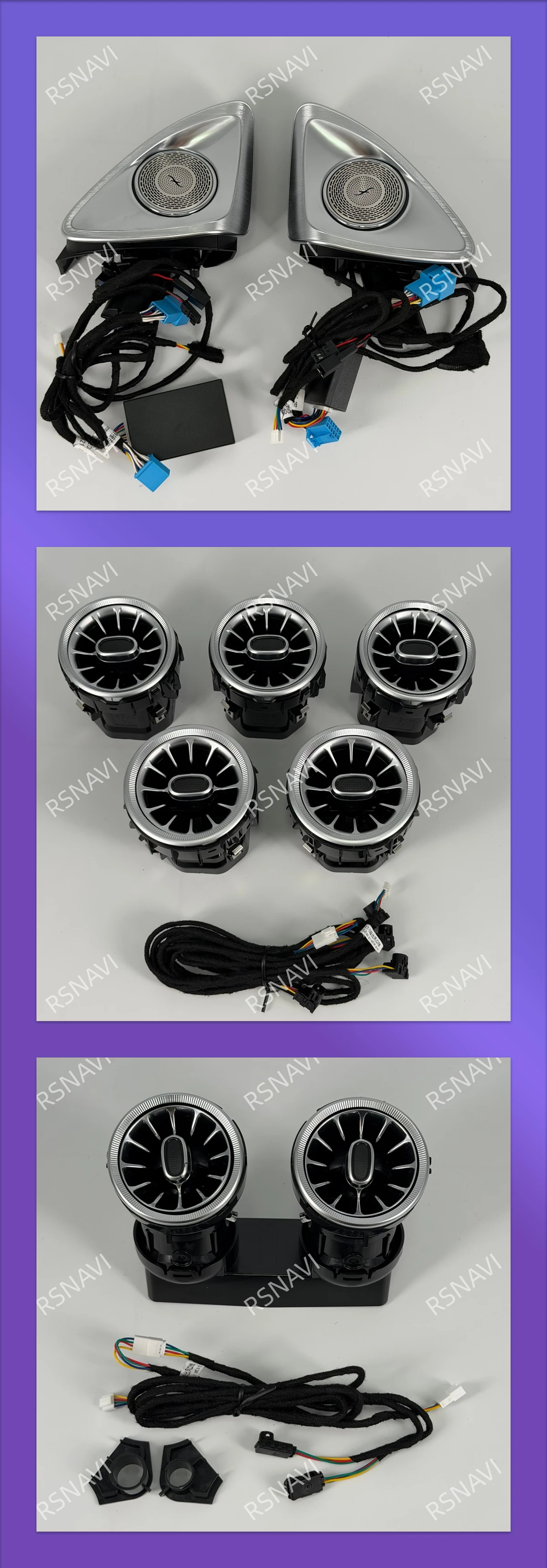 Für Benz C GLC Klasse Coupé W205 X253 C43 C63 2015-2021 3/12/64 Farben LED Ambientebeleuchtung Turbinen-Auslassdüse Auto-Zubehör – Detail 1