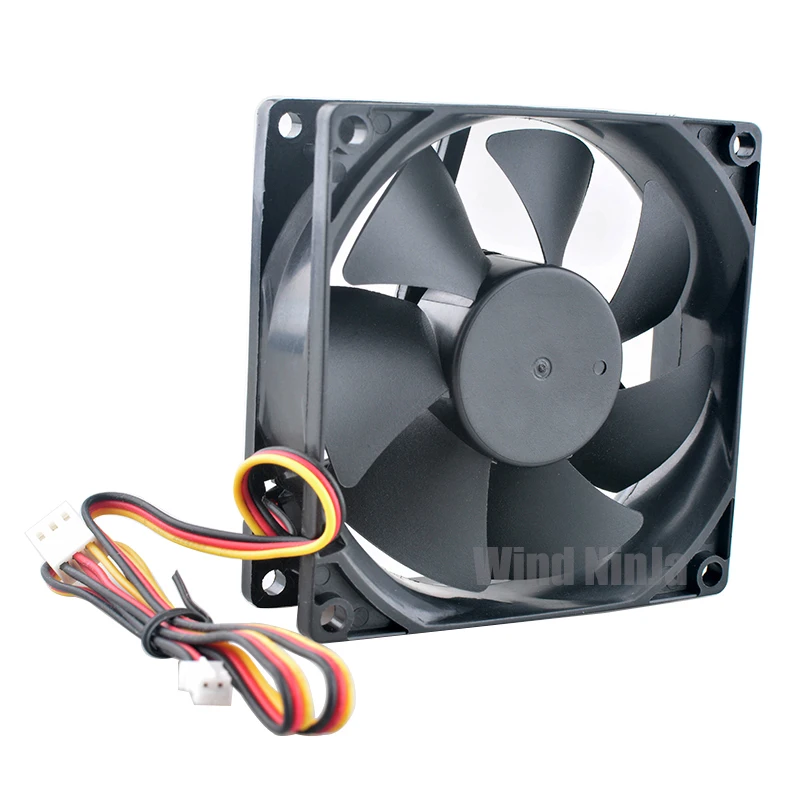 Ventilador de refrigeración silencioso para chasis, fuente de alimentación de CPU, 8cm, 80mm, 80x25mm, DC12V, 0.04A, 2 pines, 3 pines, 2000rpm, A8025L12S