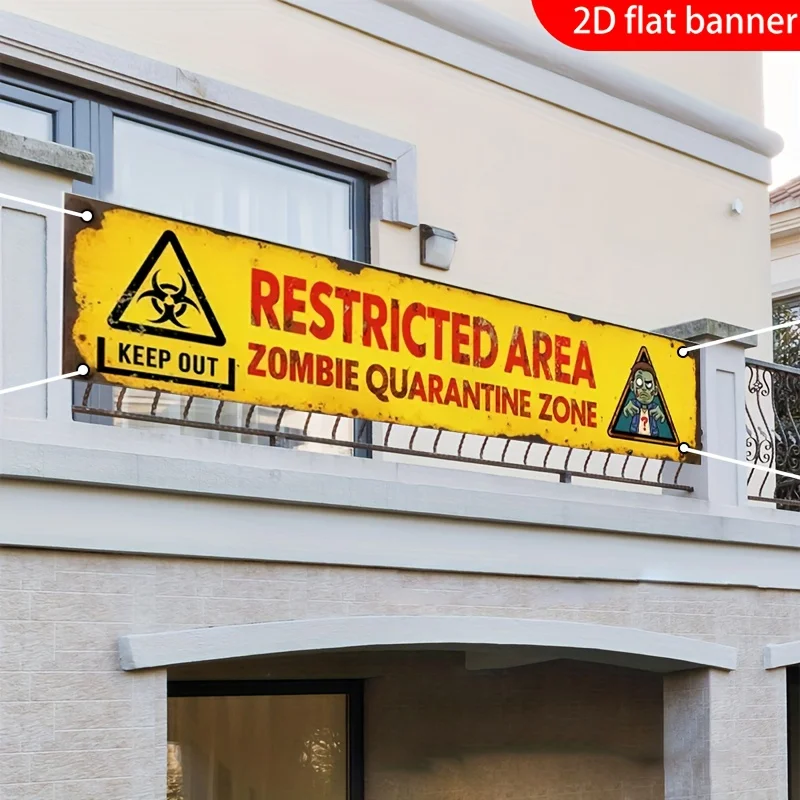 2D plane, 1 2D plane banner, Halloween decoration, 
