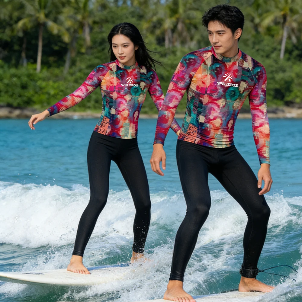 

Long Sleeve Surfing Shirt Rash Guard Sailing Top Wear UPF50+ Men and Women Luxe Swim Beachwear for Water Sport Fishing Touring