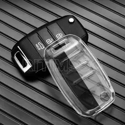 New TPU Car Flip Key Case Cover Shell For KIA Rio 3 K2 Ceed Cerato K3 K5 Sorento Sportage Soul K4 Picanto Optima Forte Stinger