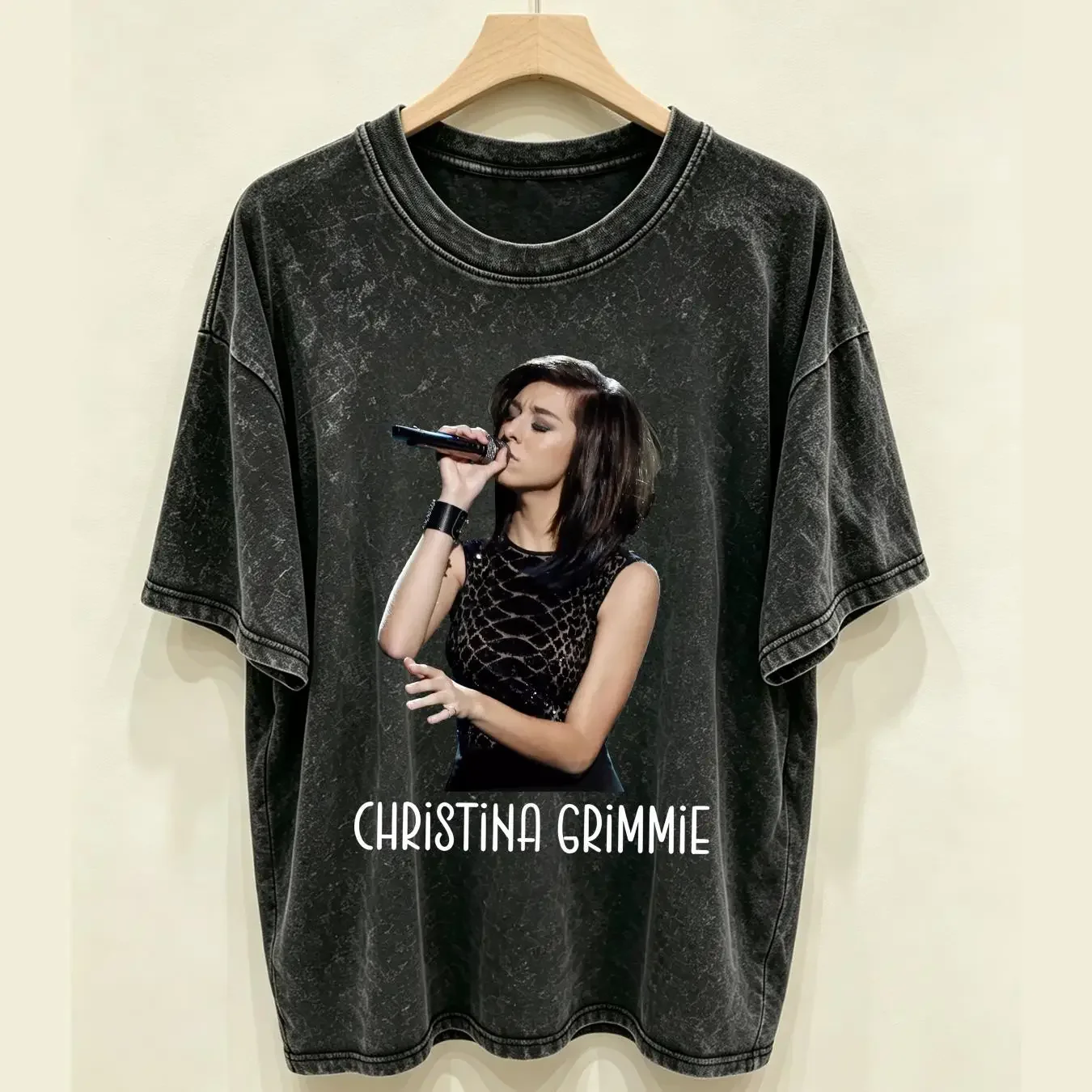 washed T Shirt New Popular Remembering Christina Grimmie For Fans Men S 4XL WS1948 vintage Washed Breathable Versatile graphic