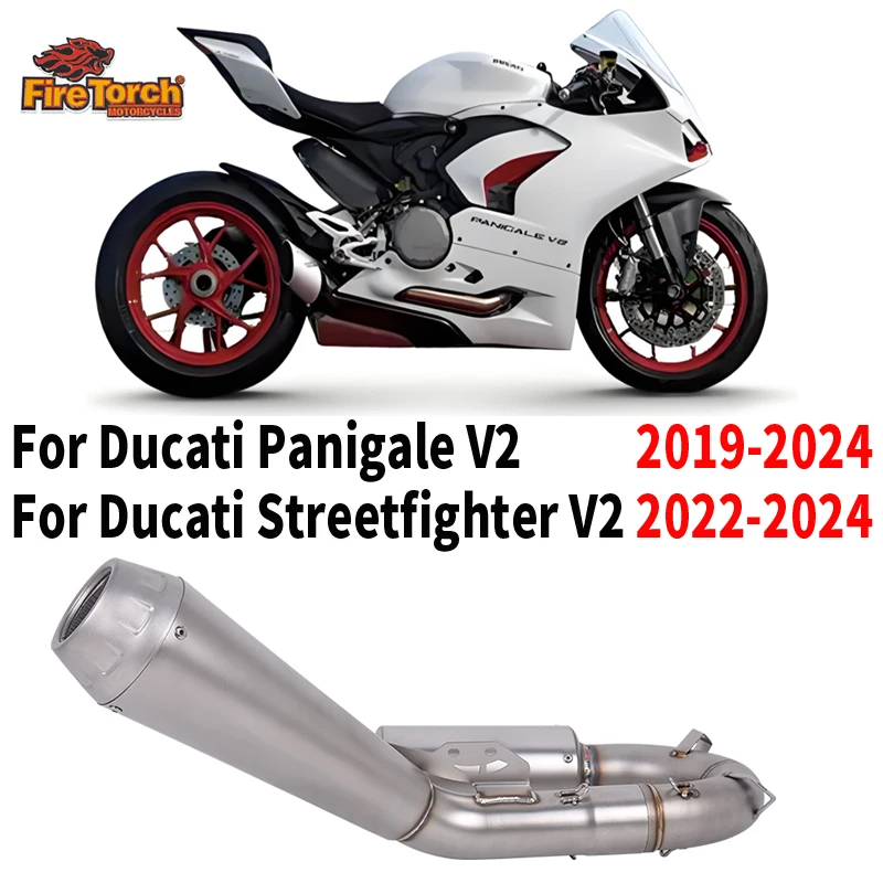 Slip On For Ducati Panigale V2 2019 - 2024 For Ducati Streetfighter V2 2022 - 2024 Motorcycle Exhaust Espace Moto Muffler
