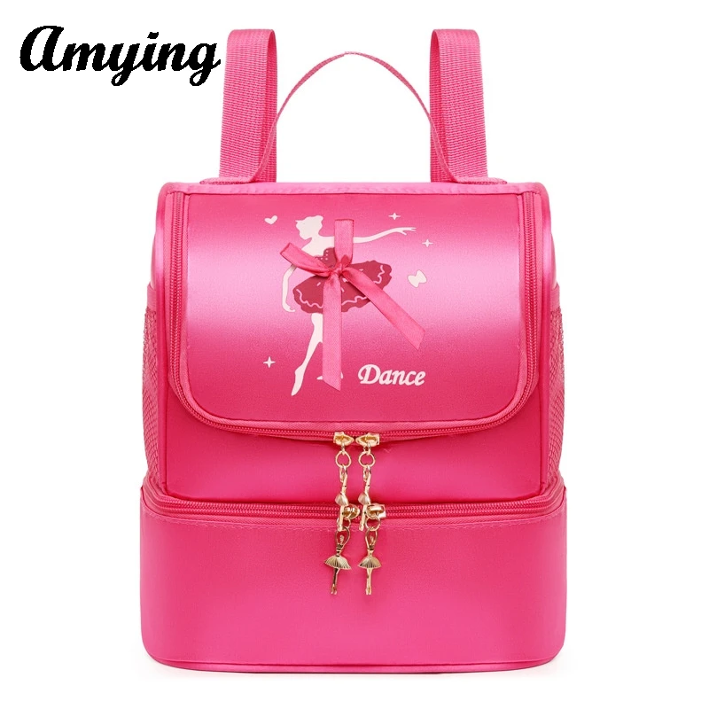 Saco de armazenamento de ginástica latina para crianças, meninas Ballet Dance Backpack, jardim de infância Schoolbag, impermeável Kids Book Bags, novo, venda quente