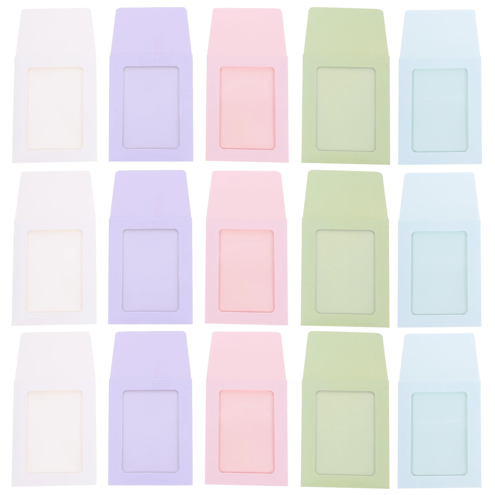 

50pcs Colorful Paper Card Holders Transparent Card Sleeves Anti-Scratch Covers For Game Trading Cards Photos Display Storage