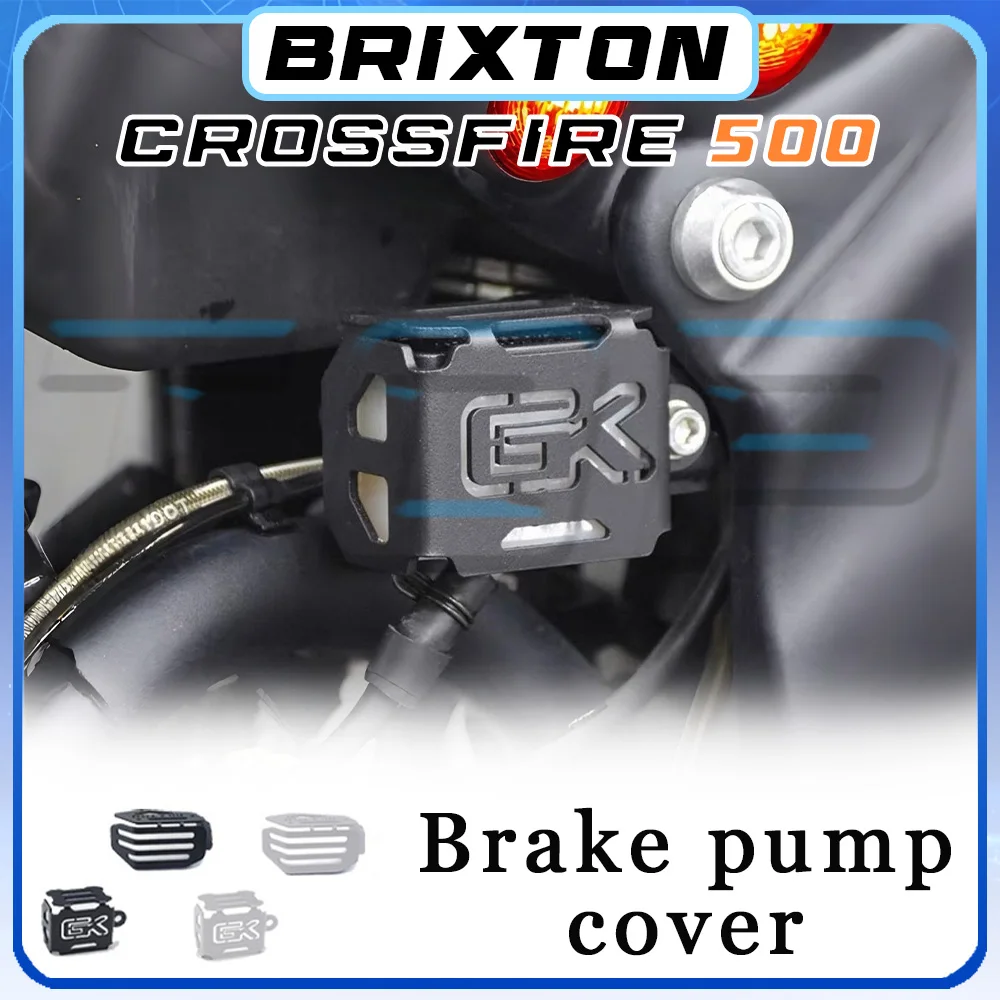 

Silver and black BRIXTON CROSSFIRE 500 brake pump cover GK 500 500 GK 500GK