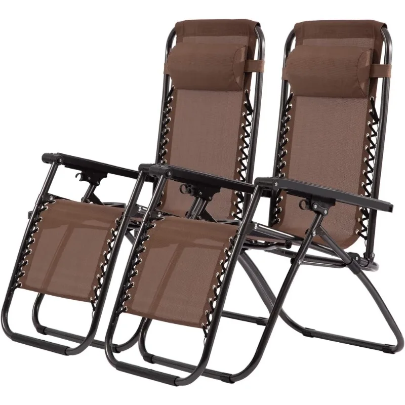 

Регулируемое кресло для отдыха с невесомостью, складное текстильное кресло со съемным держателем для подушки для пляжа на заднем дворе