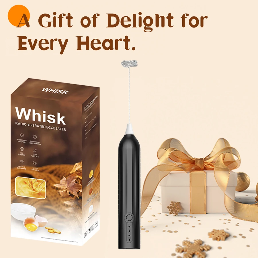 Wireless Electric Milk Frother Mini Handheld Wireless Portable and Powerful Model Coffee Milk Kitchen Mixer