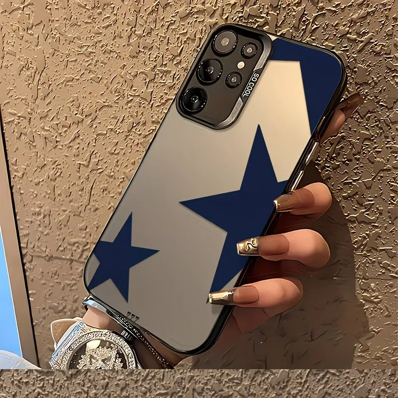 Capa de Telefone Pentagrama Azul para Samsung Galaxy A73 A72 A71 A56 A55 A54 A53 A52 A51 A36 A35 A34 A33 A32 4G 5G à Prova de Choque