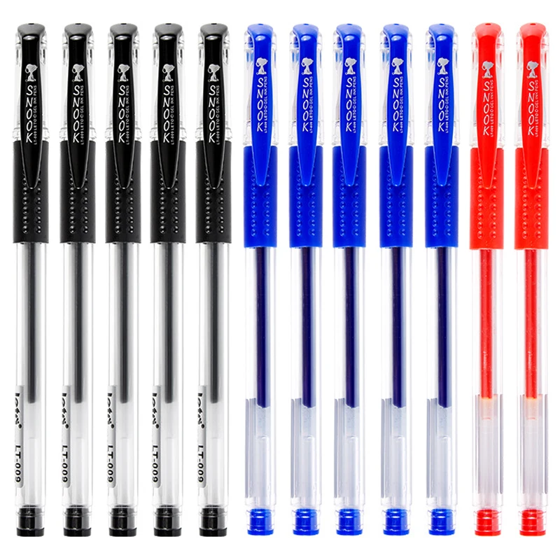 Gel Ink Roller Ball Pen Set, Office Supplies, Black, Blue, Red Ink Color, 0.5mm Ballpoint, Students, School Stationery,12Pcs Box