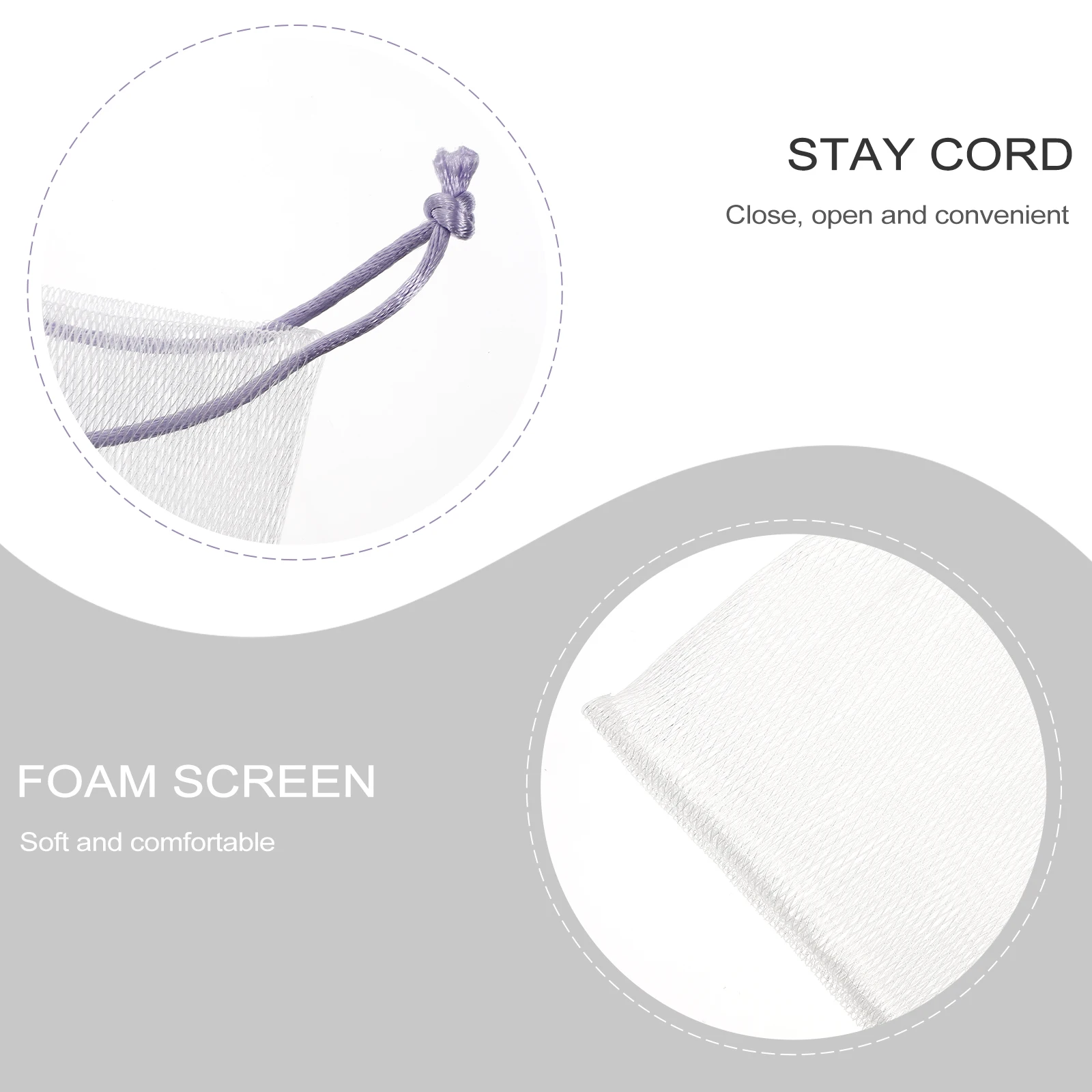 

40pcs Soap Foaming Bag Bubbler Facial Cleanser Hanging Mesh Net For Bath Durable Drawstring Closure Easy Drying With Rope Hook