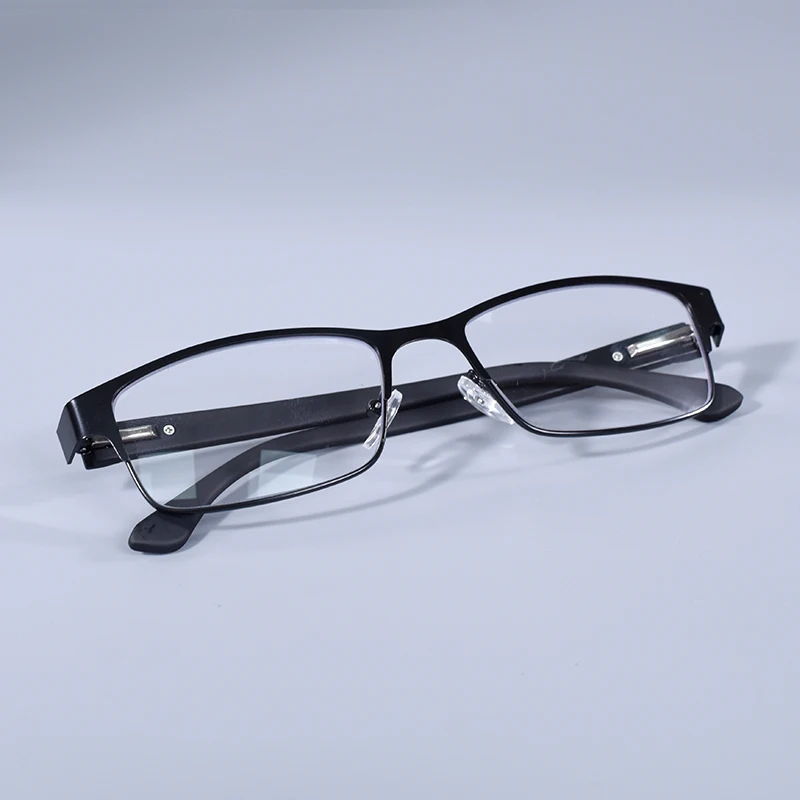 Edelstahl Lesebrille Männer Business Presbyopie Brille Männlich Anti Blau Licht Brillen Frühling Scharnier + 100 + 125 + 150 + 175 – Detail 3