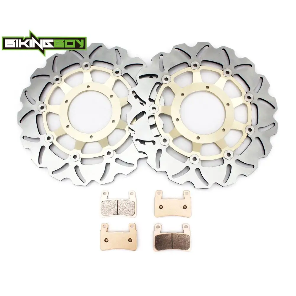 BIKINGBOY Front Brake Disks Discs Rotors + Pads For Honda CBR600RR 03 04 05 06 07 08 09 10 11 12 13 14 15 CBR 600 RR 310mm Set