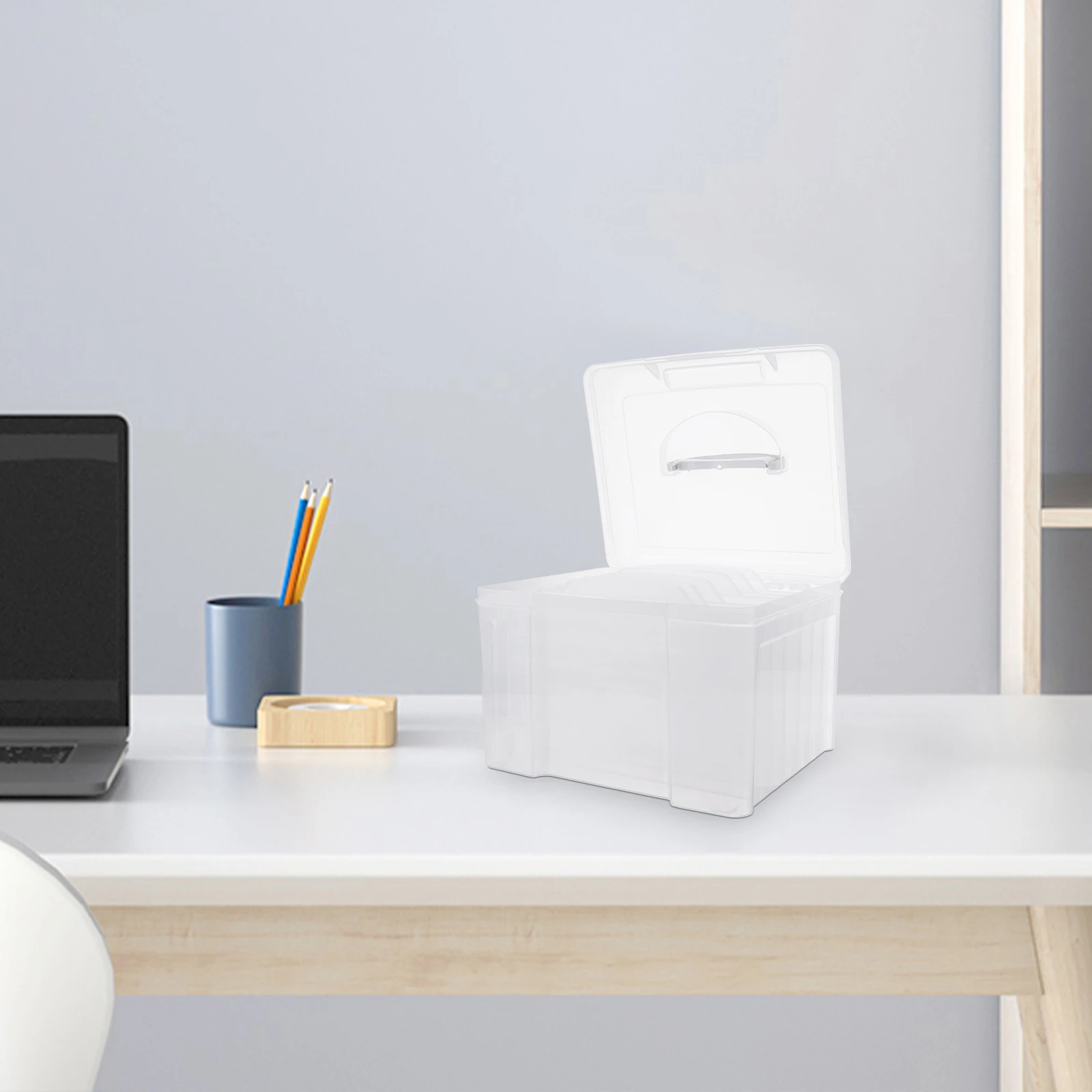 

Photo Storage Box 6X4 Inches Clear Plastic Organizer For Photos Crafts Stickers Diy Scrapbook Keeper Portable Picture Case