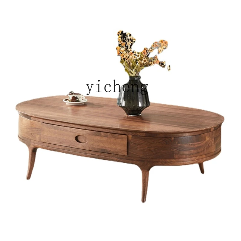 

Xl Black Walnut Solid Wood Tea Table Modern Minimalist Solid Wood Tea Table Home Small Apartment