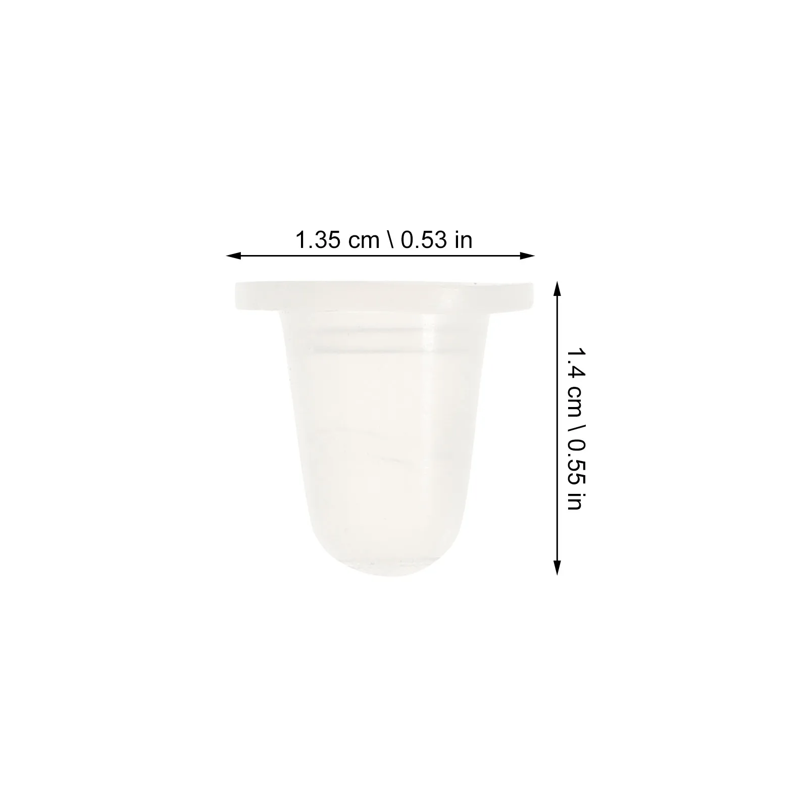 200Pcs Pigment Cups Transparent Silicone U Shaped Ink Containers for Tattoo Semi Eyelash Extension Kits