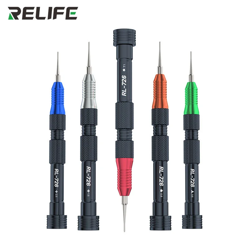 RELIFE RL-726 Precision Screwdriver 3D S2 Steel Screwdriver Bit Anti-slip For iPhone Bottom Internal Repair Disassembly Tools ﻿