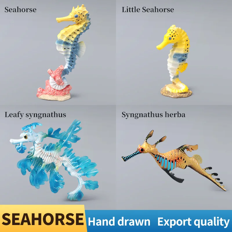 Simulação oceano hipocampo dragão do mar modelo animal marinho figura de ação pvc brinquedo colecionável em miniatura para crianças tema vida marinha