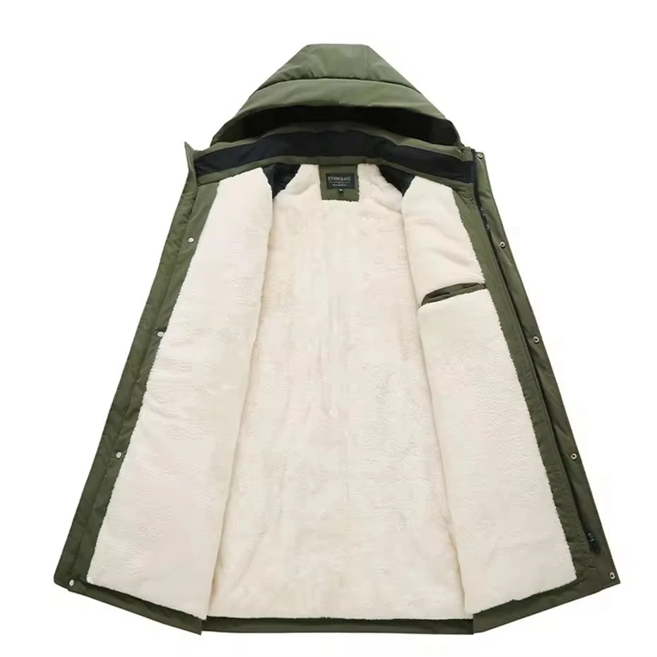 Winter Cargo Parkas Men Thick Fleece Jacket Coats Plus Size 13XL Camp Parkas Waterproof Casual Winter Long Jacket Male Big Size