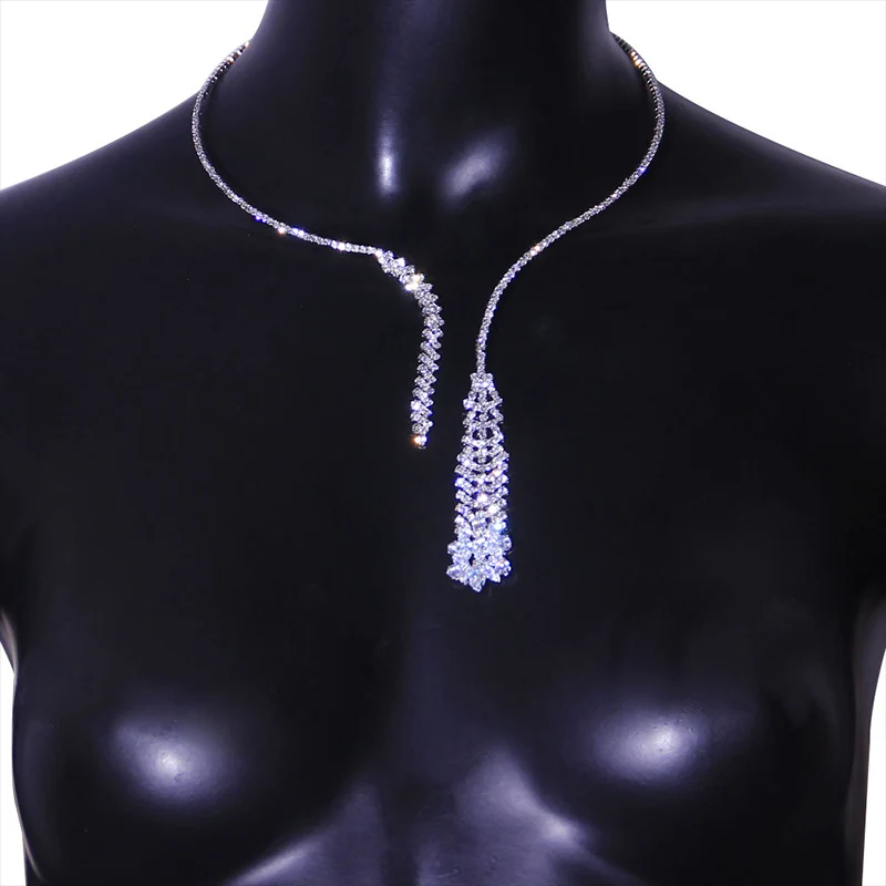 XSBODY Luxury Zircon Pendant Choker Jewelry Clavicle Chain for Women Korean Fashion Crystal Jewelry Necklace y2k Accessories