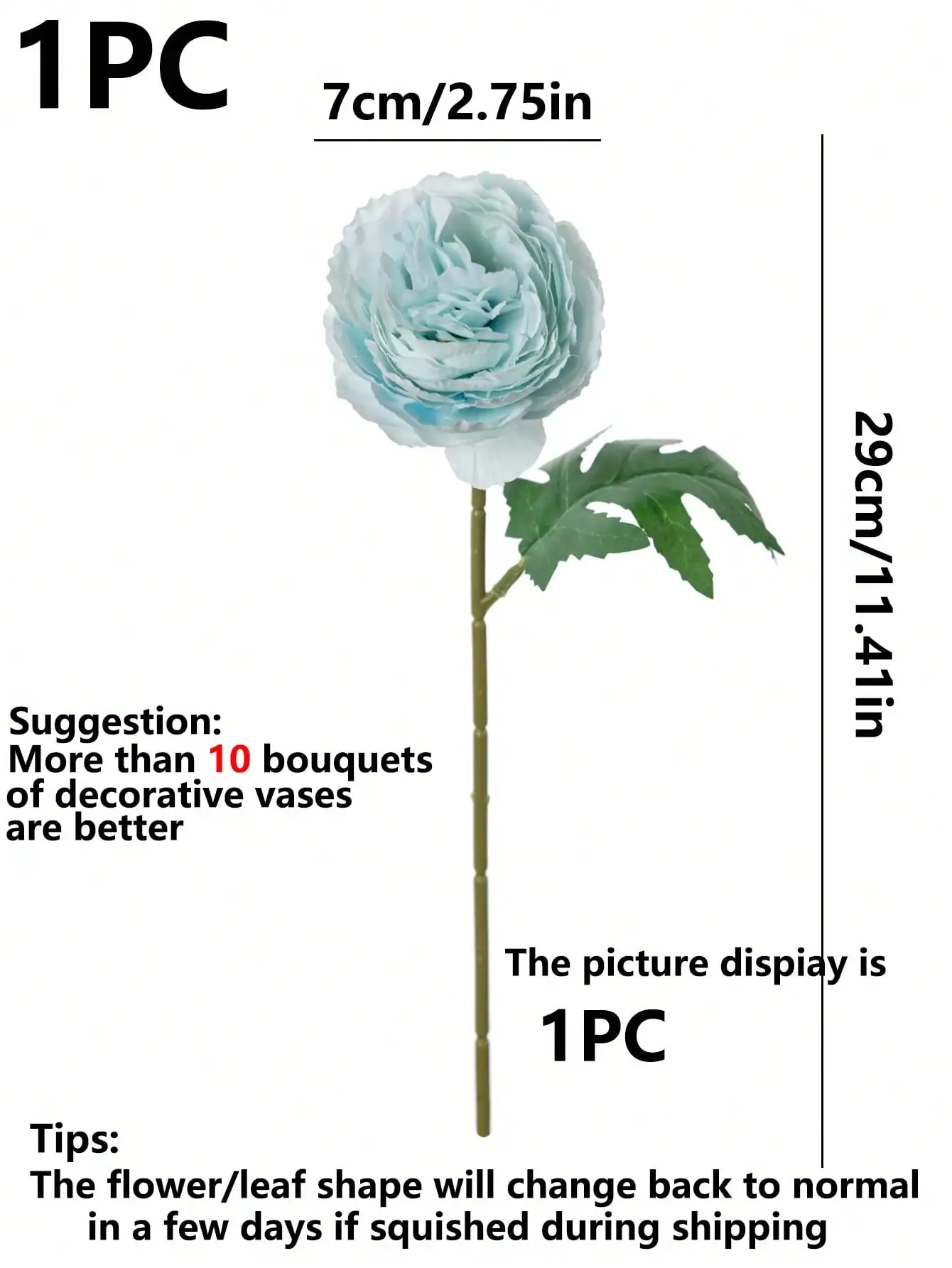 10/20 Stück Künstliche Blumen Seiden-Pfingstrosen Hochzeits-Brautstrauß Outdoor Garten Heim Zimmer Halloween Dekoration Festival Kranz DIY Geschenke – Detail 8