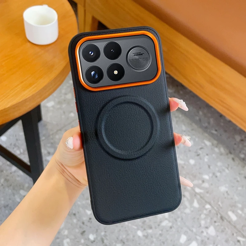 For Xiaomi Poco F9 Ultra Poco F9 Pro 5G Case Skin-Friendly Matte Leather Magnetic Wireless Charging Shockproof Cover Accessories