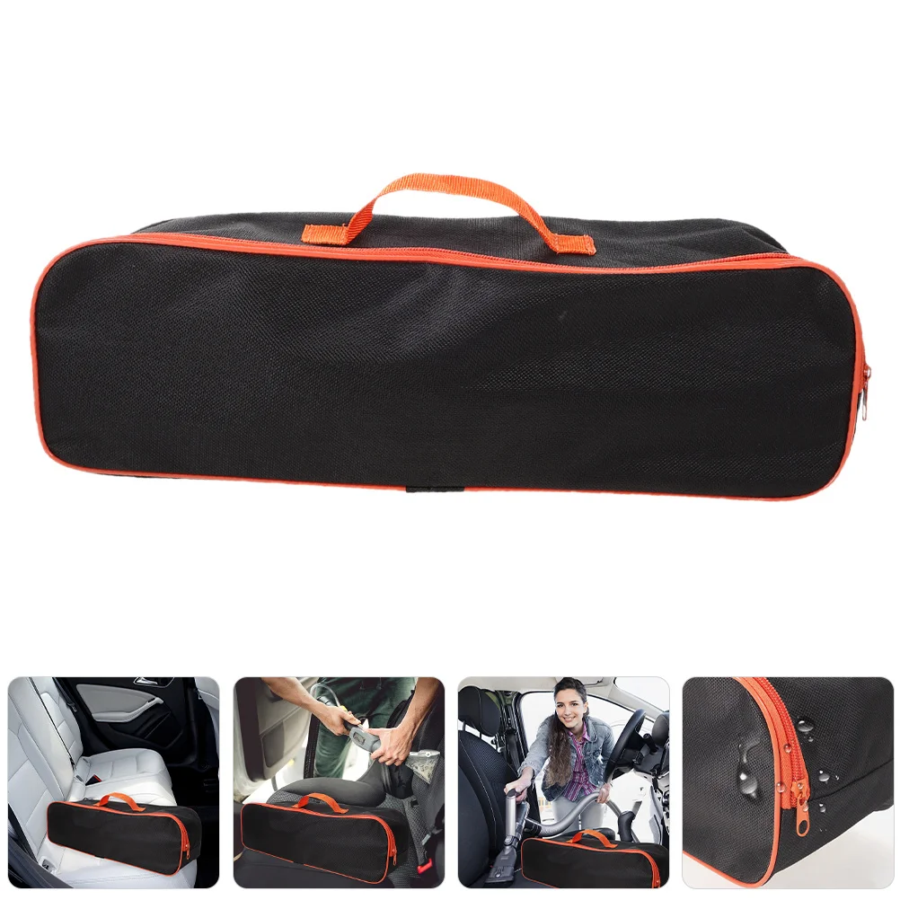 

2Pcs Car Vacuum Cleaner Storage Bag Large Capacity Organized Interior Multiple Pockets Handle Carry Convenient Outdoor Camping