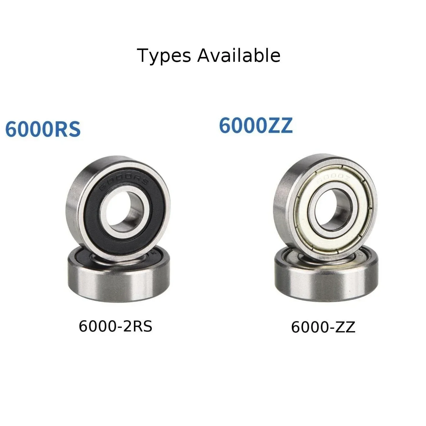 

2 Pcs Bicycle Bearing Chrome Steel Ball Bearings Part Bearing Pulley Wheel 6000ZZ/6000-2RS 10x26x8mm Mini Moto Bike Accessories