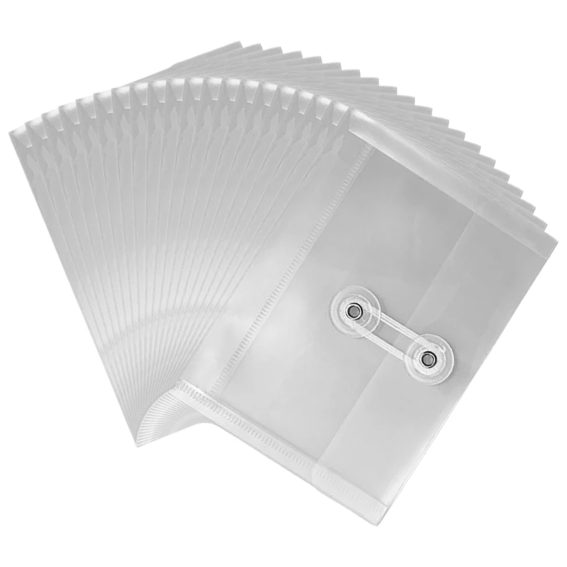 20x/Pack Plastic Folders Wallets A 6 File Folders File Organiser Popper Wallets Y9RF